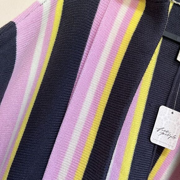 Free People All I Need Striped Hooded Kimono Poncho - Picture 6 of 13